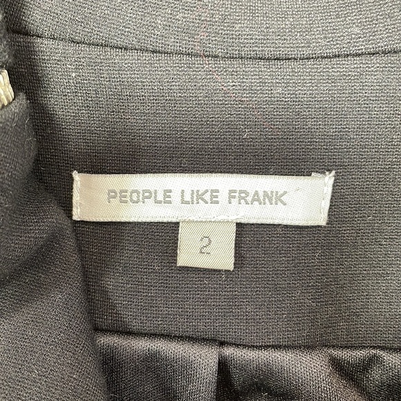 People Like Frank Dress Black Sheath Cowl Neck Zip Slit Size 2 - Picture 11 of 13